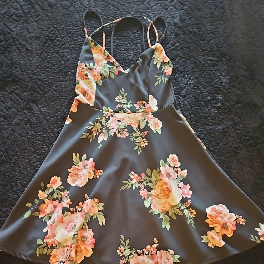 Floral Spaghetti Strap Dress